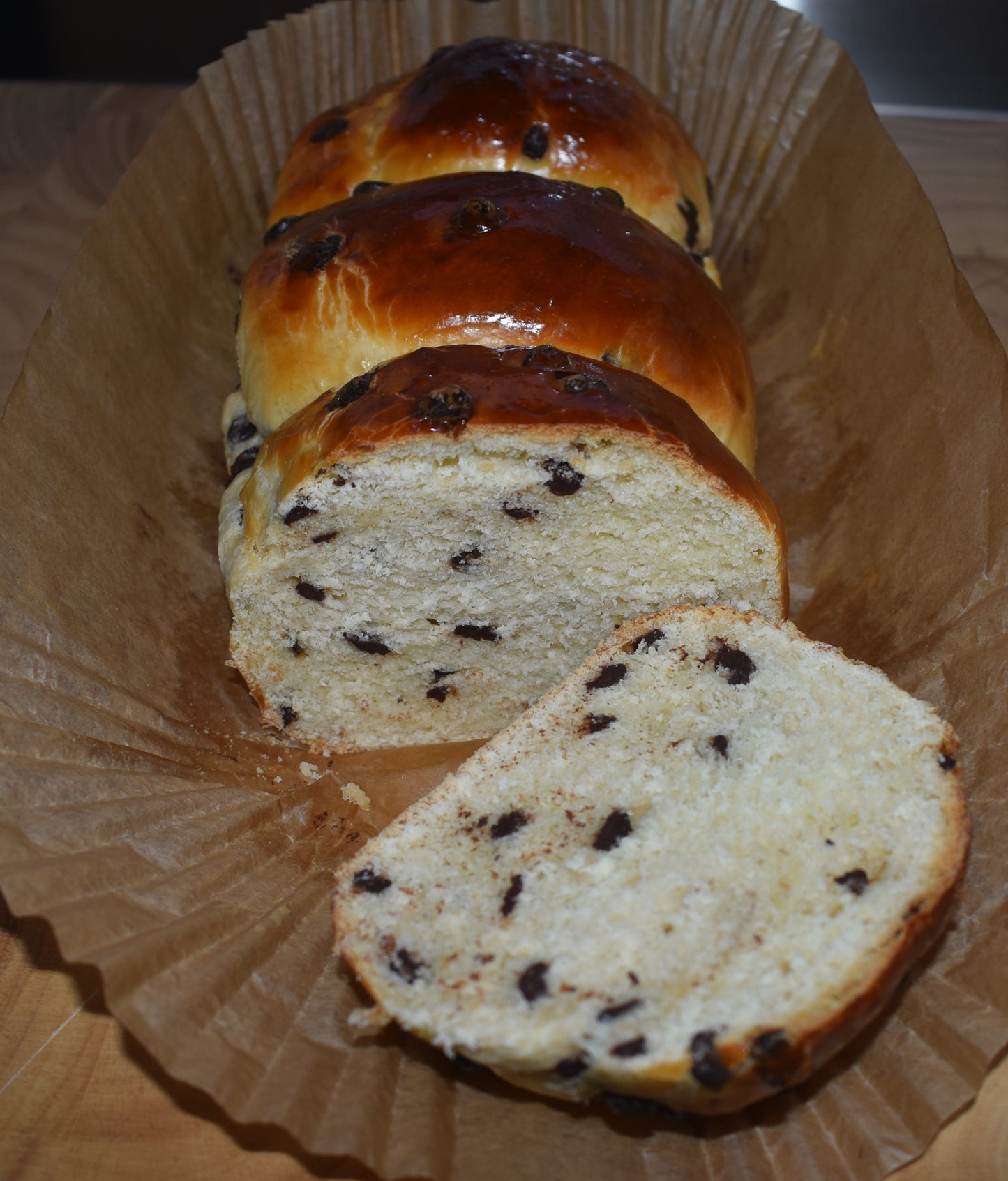 Chocolate Chip Brioche Loaf